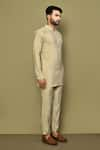 Buy_Arihant Rai Sinha_Beige Cotton Blend Plain Solid Short Kurta Set 