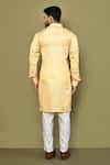Shop_Arihant Rai Sinha_Yellow Kurta Satin Print Diamond Pattern With Pant _at_Aza_Fashions