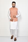 Buy_Arihant Rai Sinha_White Silk Plain Full Sleeve Kurta Set _at_Aza_Fashions