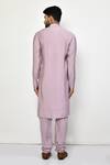 Shop_Arihant Rai Sinha_Purple Silk Plain Straight Kurta Set _at_Aza_Fashions