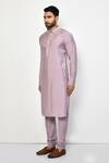 Arihant Rai Sinha_Purple Silk Plain Straight Kurta Set _at_Aza_Fashions
