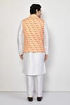 Shop_Arihant Rai Sinha_Yellow Kurta And Pant Cotton Blend Printed Diamond Bundi & Set _at_Aza_Fashions