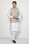 Buy_Arihant Rai Sinha_Multi Color Kurta And Pant Cotton Blend Printed Swirl Bundi & Set _at_Aza_Fashions