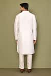 Shop_Arihant Rai Sinha_White Shell And Lining Cotton Blend Plain Straight Kurta Pant Set _at_Aza_Fashions