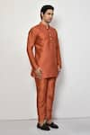 Buy_Arihant Rai Sinha_Orange Kurta And Pant Silk Plain Short Kurta& Set 