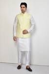 Buy_Arihant Rai Sinha_Cream , Silk, Satin Sequins Splatter Bundi Kurta Set _at_Aza_Fashions