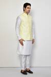 Arihant Rai Sinha_Cream , Silk, Satin Sequins Splatter Bundi Kurta Set _at_Aza_Fashions