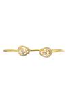 Shop_Noor_Gold Plated Crystals Stone Studded Drop Pattern Bangle_at_Aza_Fashions