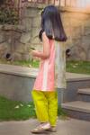 Shop_Little Shiro_Off White Cotton Satin Printed Mughal Art Tiranga Kurta With Dhoti Pant _at_Aza_Fashions