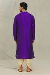 Shop_Arihant Rai Sinha_Purple Kurta Art Silk Embroidered Dori Work Set _at_Aza_Fashions
