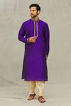 Shop_Arihant Rai Sinha_Purple Kurta Art Silk Embroidered Dori Work Set _Online_at_Aza_Fashions