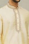 Shop_Arihant Rai Sinha_Beige Kurta Art Silk Embroidered Dori Work Set _Online_at_Aza_Fashions