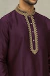 Arihant Rai Sinha_Purple Kurta Art Silk Embroidered Dori Work Straight Set _at_Aza_Fashions