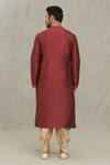 Shop_Arihant Rai Sinha_Maroon Kurta Art Silk Embroidered Dori And Thread Work Floral Set _at_Aza_Fashions