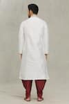 Shop_Arihant Rai Sinha_Off White Kurta Art Silk Embroidered Dori And Thread Work & Set _at_Aza_Fashions