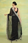 Shop_Nazaakat by Samara Singh_Black Georgette Embroidered Thread And Sequin Riddhi Saree With Running Blouse_at_Aza_Fashions