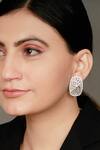 Buy_Sangeeta Boochra_Silver Plated Crystals Tasmin Stone Studded Earrings _at_Aza_Fashions