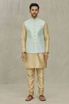 Arihant Rai Sinha_Blue Silk Sequins, Embroidery Thread Bundi _Online_at_Aza_Fashions