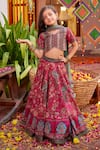 Buy_Kalista_Fuchsia Dola Silk Hand Embroidered Floral Aamya Bageecha Lehenga Set _at_Aza_Fashions