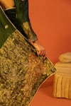 Kridha Designs_Green Saree Organza With Tissue Pallu Hand Gopika Blouse  _Online_at_Aza_Fashions