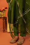 Kridha Designs_Green Kurta Chanderi Woven Priyasakhi Set With Embroidered Dupatta  _Online_at_Aza_Fashions