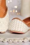 Buy_House Of Vian_White Embroidery Nooriya Juttis _Online_at_Aza_Fashions