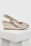Shop_OROH_Gold Textured Savannah Cut-out Wedges _at_Aza_Fashions