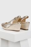 Buy_OROH_Gold Textured Savannah Cut-out Wedges _Online_at_Aza_Fashions