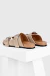 Buy_Oroh_Beige Studs Meilila Leather Embellished Flat _Online_at_Aza_Fashions