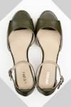 Oroh_Green Selina Plain Peep-toe Wedges _Online_at_Aza_Fashions