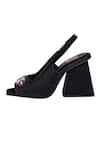 Shop_Veruschka by Payal Kothari_Black Diamond Alice Embellished Heels_Online_at_Aza_Fashions