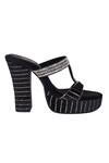 Veruschka by Payal Kothari_Black Salli Victoria Embellished Heels_Online_at_Aza_Fashions