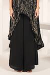 Shop_Nayantara Couture_Black Tunic Viscose Satin Organza Embellished Evelyn And Palazzo Set _Online_at_Aza_Fashions