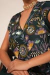 Nayantara Couture_Green Viscose Crepe Printed And Hand Lucy Thread Top & Pant Set _Online_at_Aza_Fashions