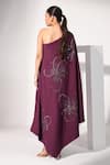 Shop_Nayantara Couture_Purple Poly Crepe Embroidered Sequin One Shoulder Neck Neriah Dress _at_Aza_Fashions