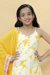 Kalp_Yellow Kurta Cotton Hakoba Glimmer Tie Dye Pattern Sharara Set _Online_at_Aza_Fashions