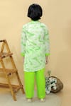 Shop_Kalp_Green Kurta Cotton Hakoba Tie Dye Tanay Pattern Set _at_Aza_Fashions