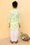 Shop_Kalp_Green Kurta Cotton Hakoba Tie Dye Lime Blossom Bliss Set  _at_Aza_Fashions