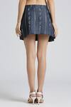Buy_Emblaze_Blue Cotton Denim Printed Floral Skirt_Online