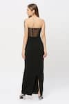 Shop_Emblaze_Black Viscose Sweetheart Neck Corset Gown _at_Aza_Fashions