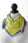 Buy_Thee Modern Roots_Green Abstract Iris Of Wisteria Silk Printed Scarf _at_Aza_Fashions