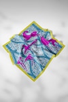 Shop_Thee Modern Roots_Blue Abstract Winding Willow Path Silk Printed Scarf_at_Aza_Fashions