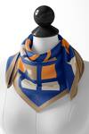 Buy_Thee Modern Roots_Blue Abstract Secret Garden Soiree Silk Printed Scarf_at_Aza_Fashions