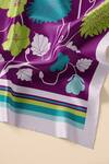 Thee Modern Roots_Purple Abstract Queens Tapestry Silk Printed Stole_Online_at_Aza_Fashions