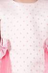 Buy_A Little Fable_Pink Polyester, Cotton Bows Dot Deep Bloom Dress _Online_at_Aza_Fashions