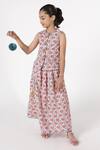 Shop_A Little Fable_Multi Color Cotton Tassels Samode Hand Block Print Lehenga Set _Online_at_Aza_Fashions