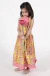 Shop_A Little Fable_Multi Color 100% Cotton Hand Block Print Floral Sanganer Lehenga Set _Online_at_Aza_Fashions
