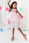 Buy_A Little Fable_Pink Tulle, Cotton Embroidery Dreamy Flower Dress _at_Aza_Fashions