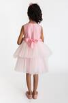 Shop_A Little Fable_Pink Tulle, Cotton Embroidery Dreamy Flower Dress _at_Aza_Fashions