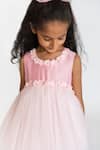Shop_A Little Fable_Pink Tulle, Cotton Embroidery Dreamy Flower Dress _Online_at_Aza_Fashions